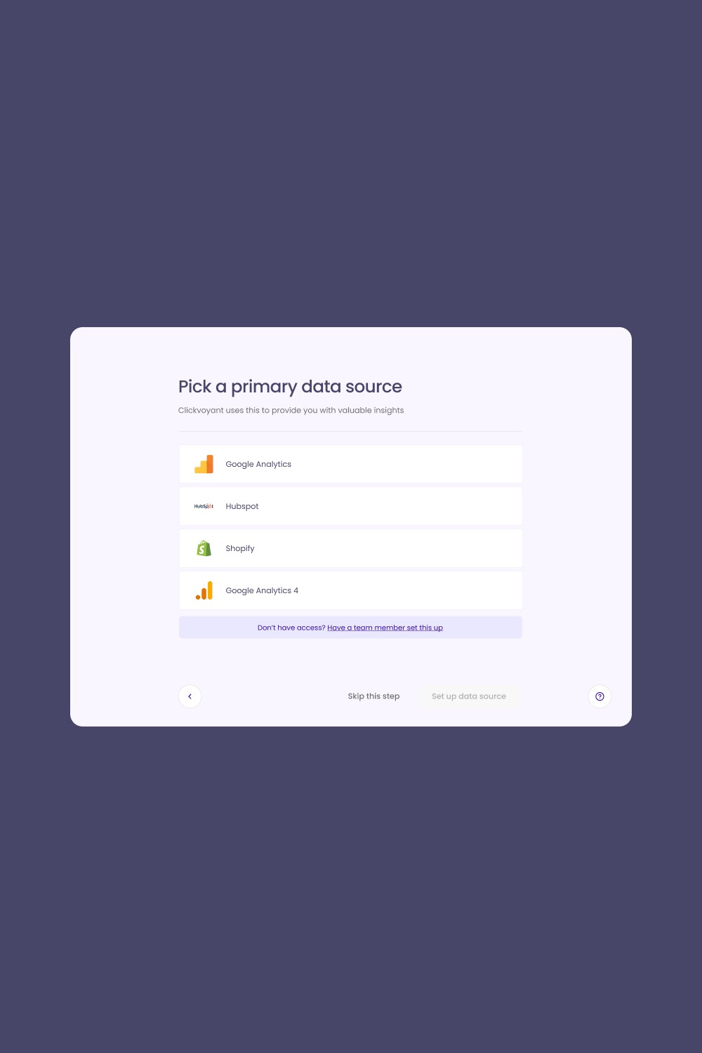 Clickvoyant digital product design screen, image 8 mobile version