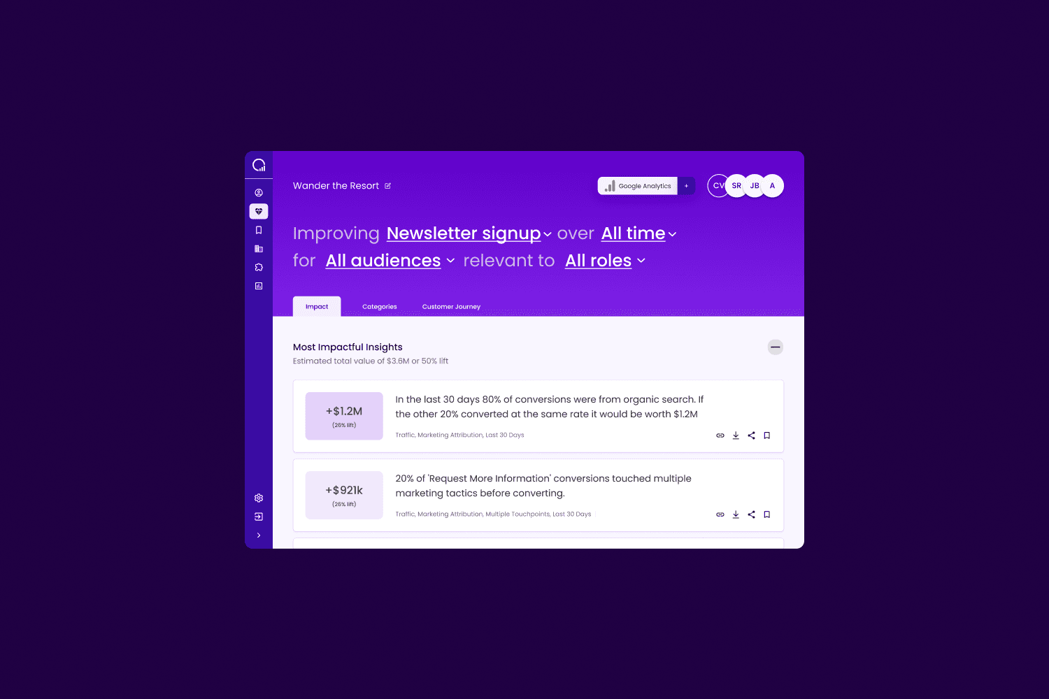 Clickvoyant digital product design screen, image 1